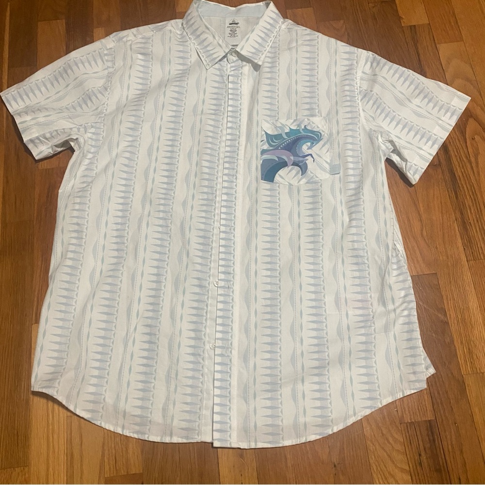 Disney, extra large cotton, blue and white short sleeve shirt, size xlg Frozen